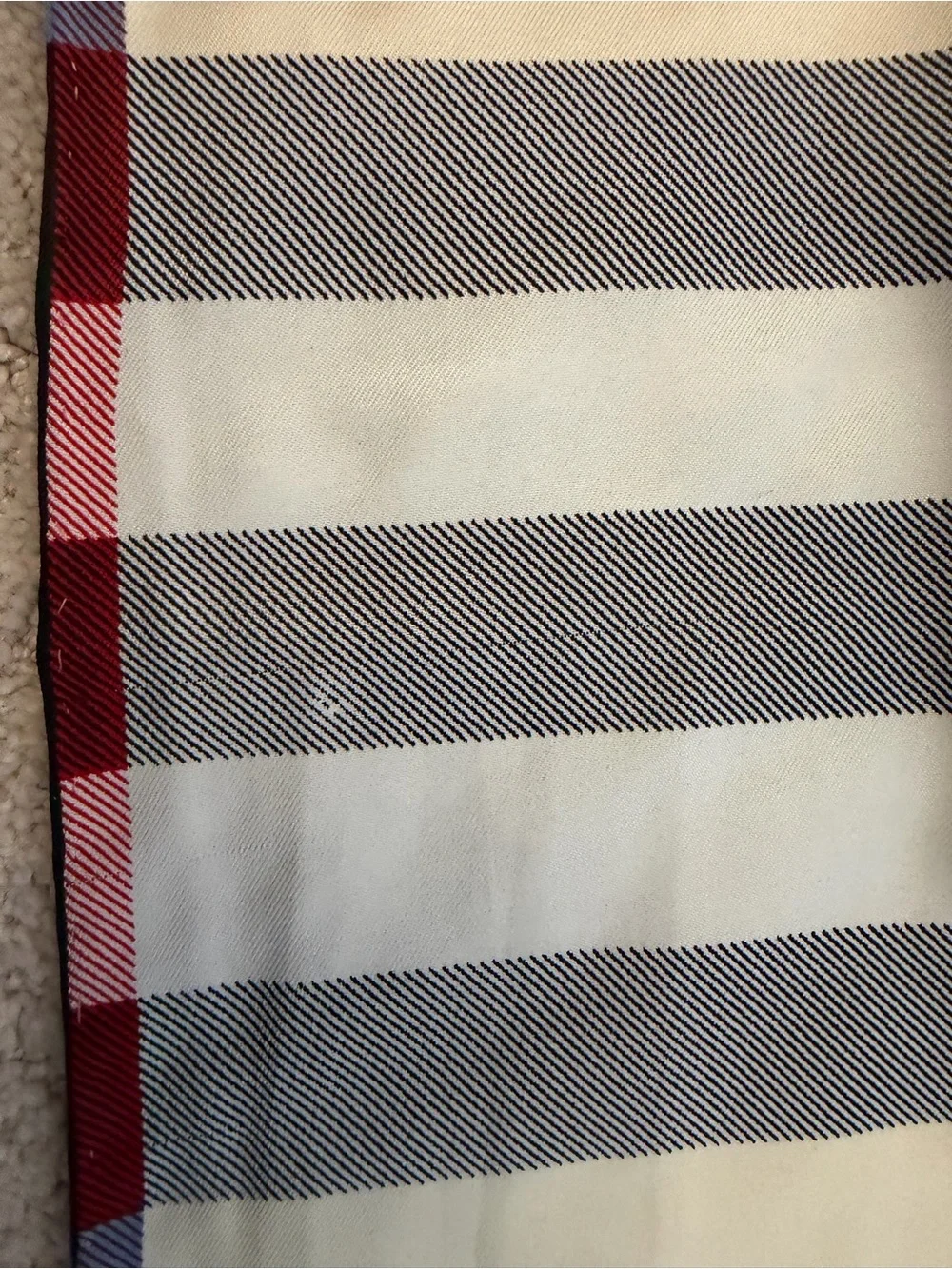 Burberry silk scarf in Light Blue Plaid Throw with Cream, Black & Red Accents